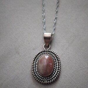Orange/Pink-ish gemstone necklace